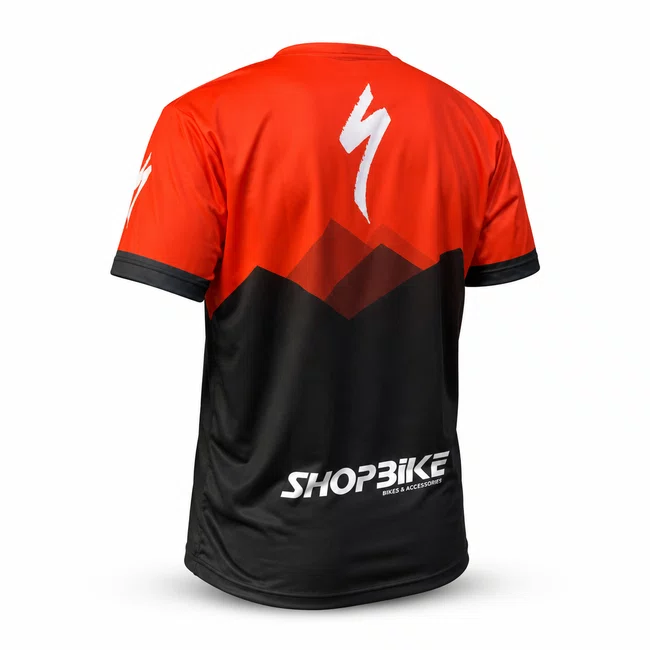Camisa Shopbike Casual Enduro Preto e Vermelho
