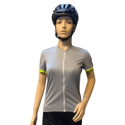Camisa Specialized RBX Sport Manga Curta Feminina Cinza e Amarelo