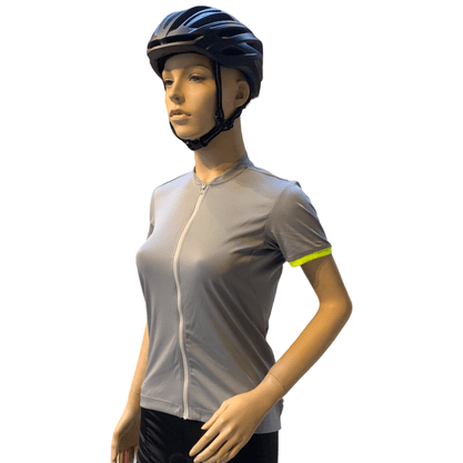 Camisa Specialized RBX Sport Manga Curta Feminina Cinza e Amarelo