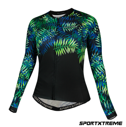 Camisa SportXtreme Manga Longa Mavi Feminino Preto e Verde