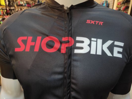 Camisa Sport Xtreme Shop Bike Sport Preto e Vermelho