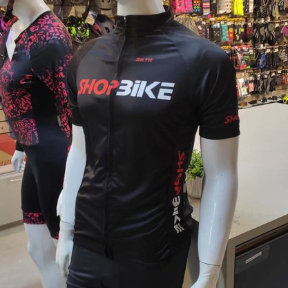 Camisa Sport Xtreme Shop Bike Sport Preto e Vermelho