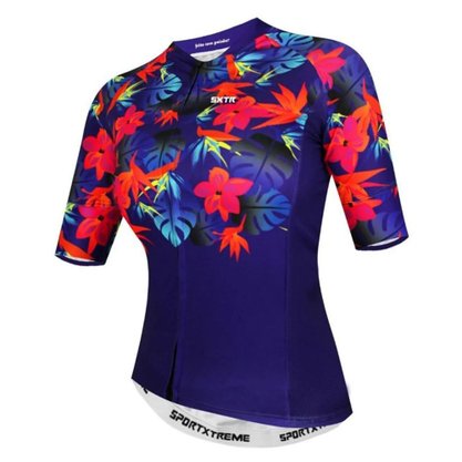 Camisa Sport Xtreme Slim California Feminino Azul e Laranja