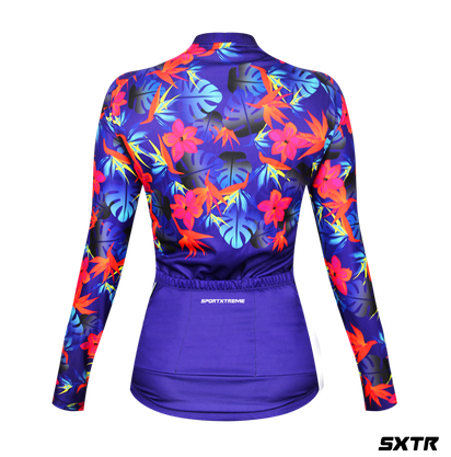 Camisa Sport Xtreme Slim Manga Longa California Feminino Azul e Vermelho