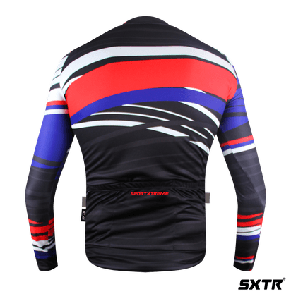 Camisa Sport Xtreme Slim Manga Longa USA Masculino Azul e Branco e Vermelho