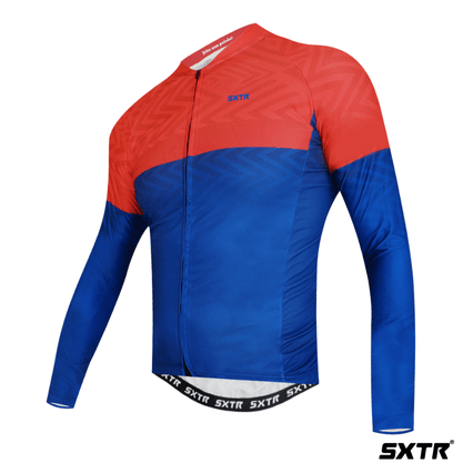 Camisa SportXtreme Slim Manga Longa Voltz Masculino Laranja e Azul