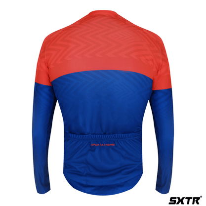 Camisa SportXtreme Slim Manga Longa Voltz Masculino Laranja e Azul