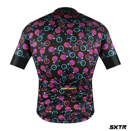 Camisa Sport Xtreme Slim Cycling Masculino Preto e Rosa