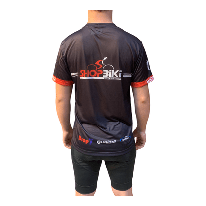 Camiseta Casual Shopbike Notus Preto e Vermelho