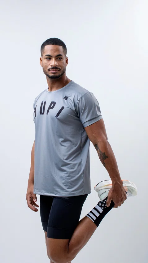 Camiseta hupi masculino dakar cinza/preto