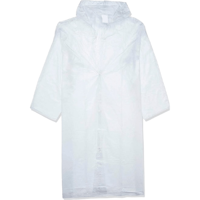 Capa de Chuva Plástica Transparente Adulto 1,26m