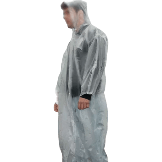 Capa de Chuva Plástica Transparente Adulto 1,26m