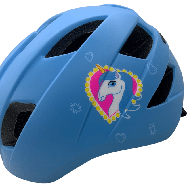 Capacete Absolute Kids Roll Unicórnio Azul