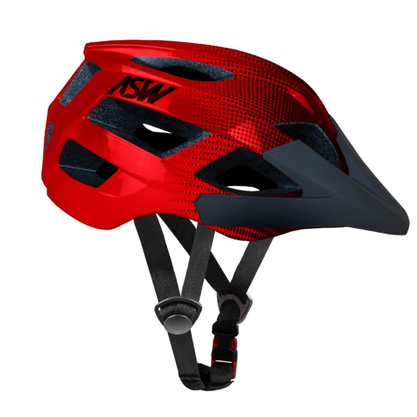 Capacete ASW Bike Accel Dots Preto e Vermelho