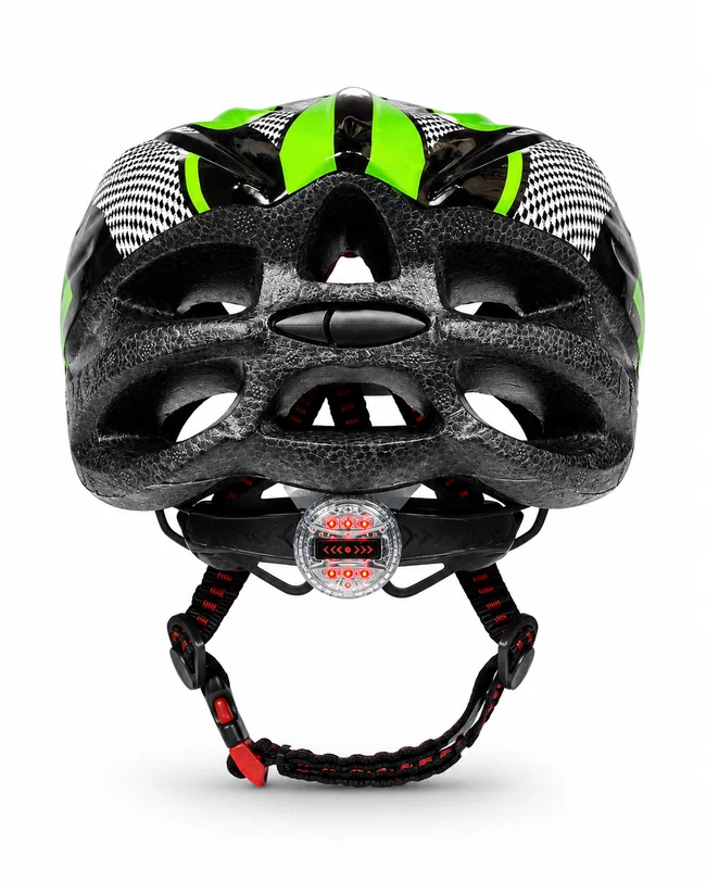 Capacete gts com luz led verde