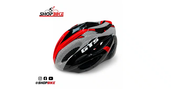 Capacete GTS com Luz Led Vermelho