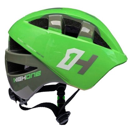 Capacete Infantil High One Verde e Cinza P