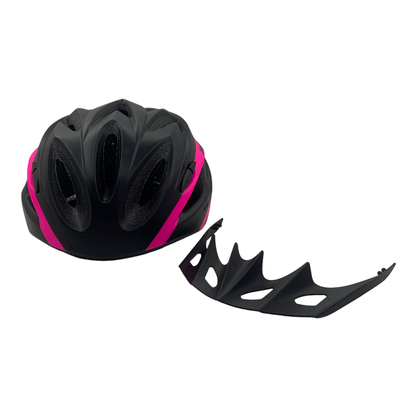 Capacete High One Win C/Vista Light preto e Rosa