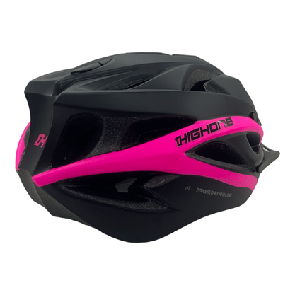 Capacete High One Win C/Vista Light preto e Rosa
