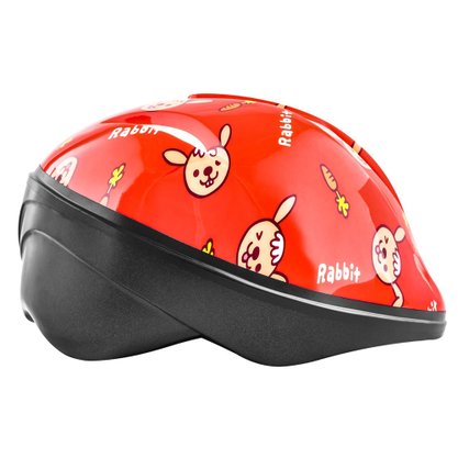 Capacete Infantil Kidzamo Rabbit Vermelho
