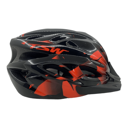 Capacete TSW Raptor II Led com Viseira Preto e Laranja