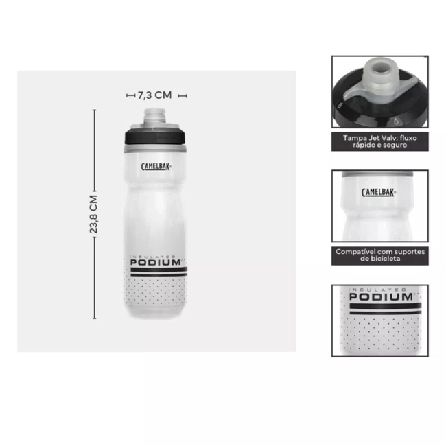 Caramanhola Camelbak Podium Chill 620ml - Brancoㅤㅤㅤㅤㅤㅤㅤ