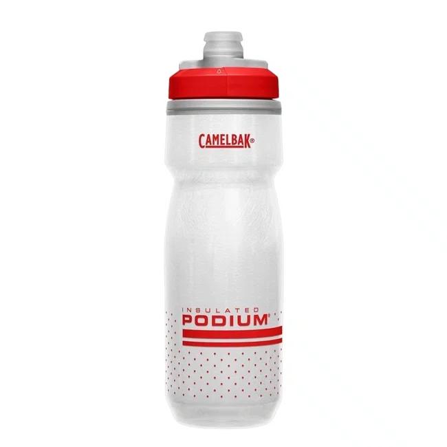Caramanhola Camelbak Podium Chill 620ml Branco e Vermelho