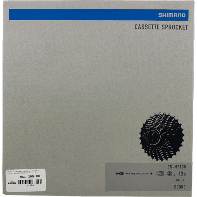 Cassete Shimano Deore CS-M6100-12 Micro Spline 12 Velocidades 10-51T