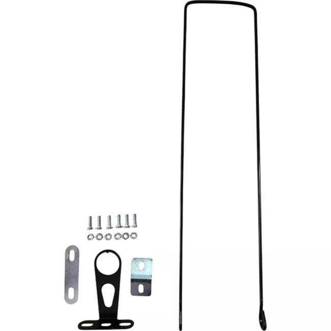 Cesta Grande 26 Oval Aço com Suporte com Haste Preto