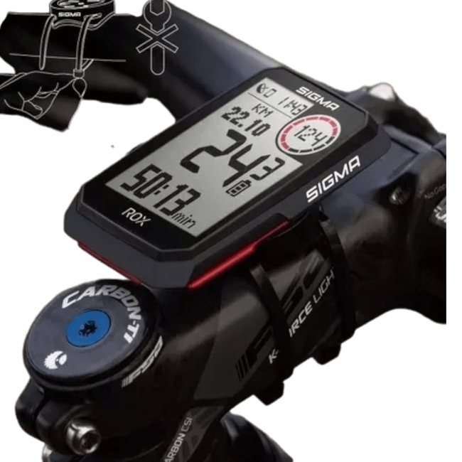 Ciclocomputador Sigma com GPS Rox 4.0 Preto