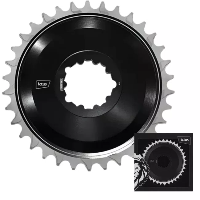 Coroa Ictus Direct 3MM AERO Black Sram 3 parafusos 34 Dentes