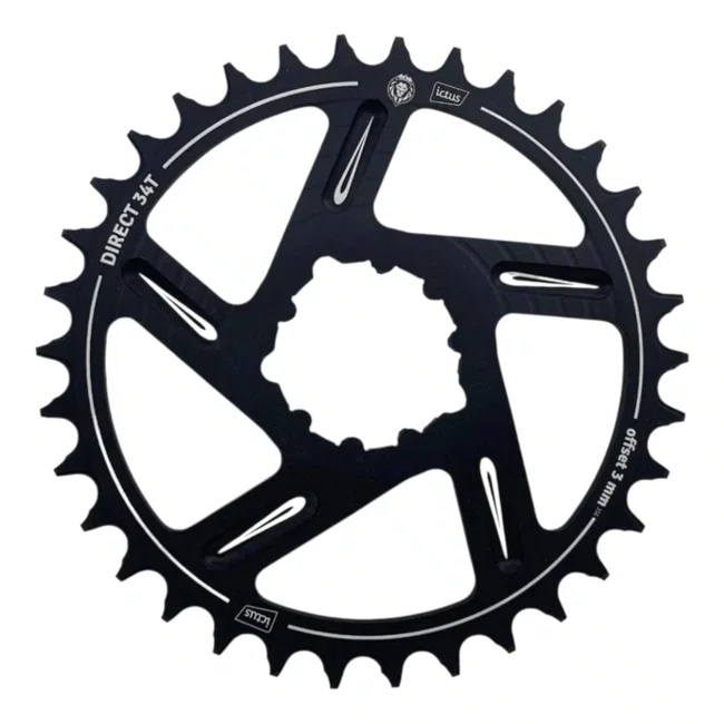 Coroa Ictus Direct 8 Bolt Offset 3mm Preto