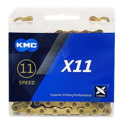 Corrente KMC X11 Fina Index 11 Velocidades Dourada