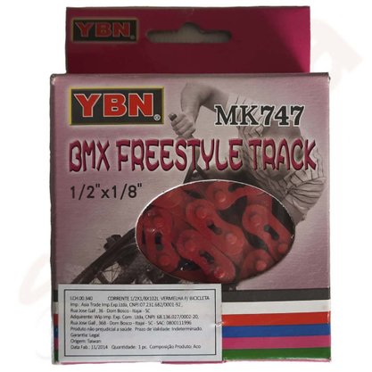 Corrente YBN MK747 BMX Vermelha
