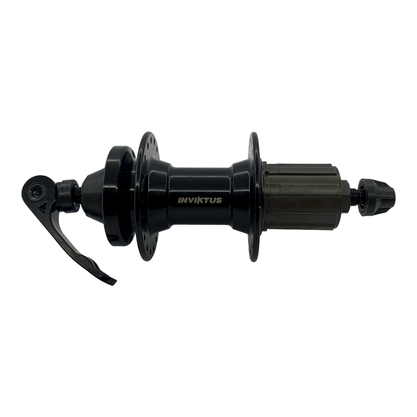 Cubo Inviktus Cassete 8/9/10/11v padrão Shimano 36f freio disco Alumínio Dt/Ts c/rolamento e blocagem Preto