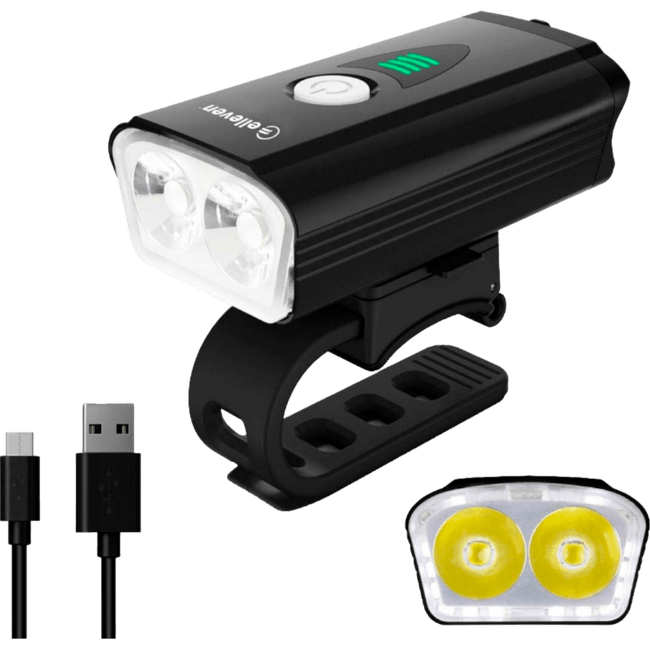 Farol Elleven Super Aluminio 900 Lumens Preto