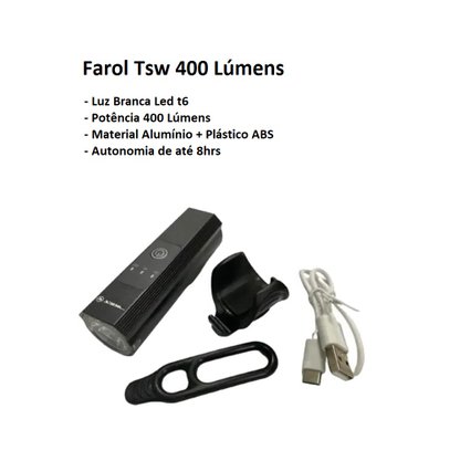 Farol TSW Alumínio 400 Lumens