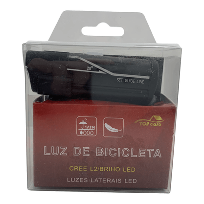 Farol USB com Luzes Laterais 400 Lumens