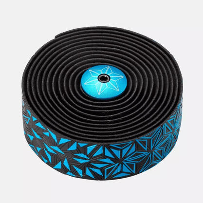 Fita de Guidão Supacaz Super Sticky Kush Star Fade Preto e Azul