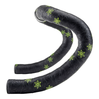Fita de guidão Supacaz Super Sticky Kush Tape Classic Preto e Amarelo