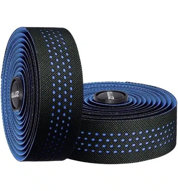 Fita de guidao velo c/gel preto/azul