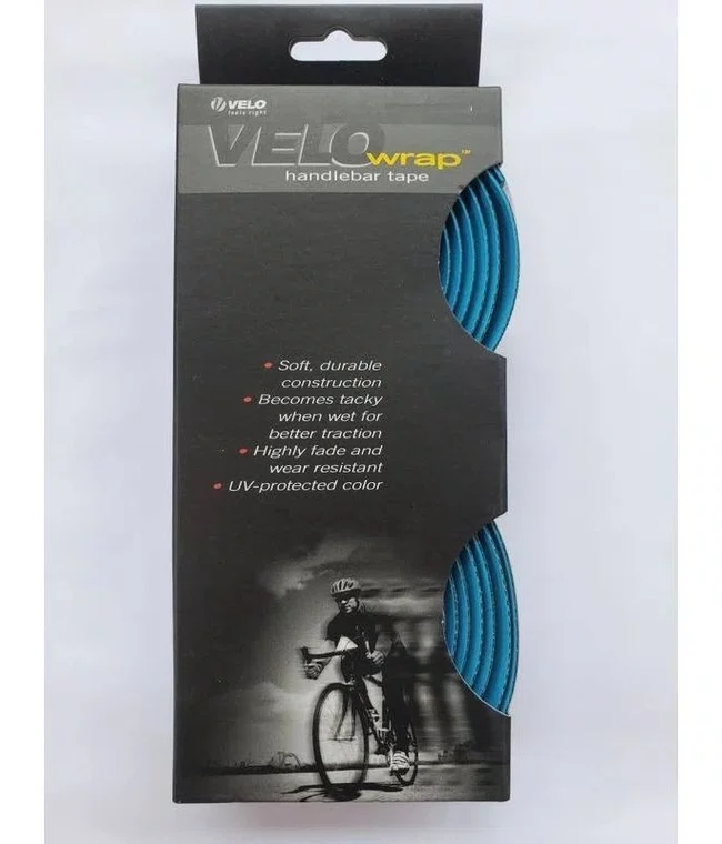 Fita de guidao velo c/gel preto/azul