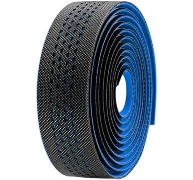 Fita de guidao velo c/gel preto/azul