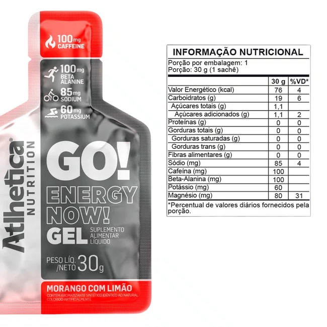 Gel go Energy Isotonico 30ml Morango Com Limãoㅤㅤㅤㅤㅤㅤㅤㅤㅤ