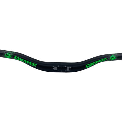 Guidão 31.8 x 700mm x 50° Gios MTB GI 6816 Preto e Verde Neon