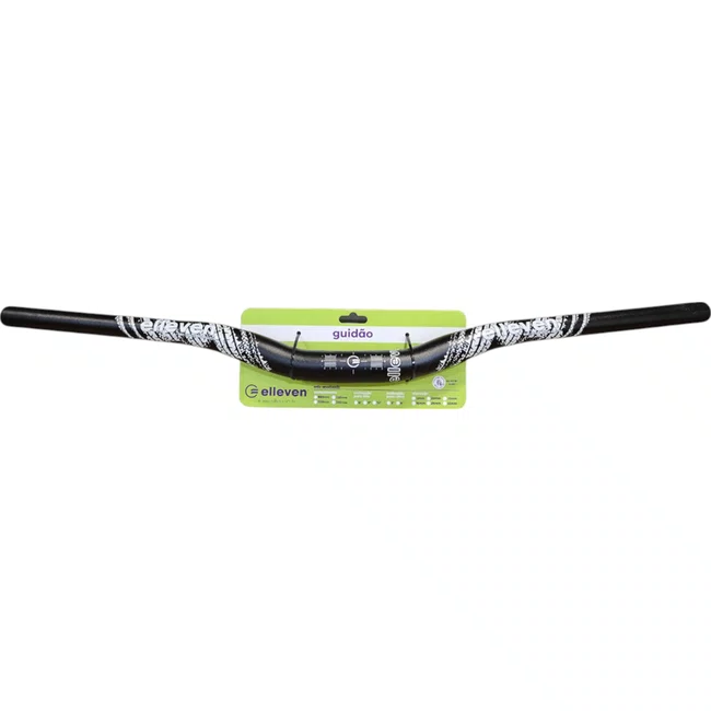 Guidão Elleven Alumínio T6 760 mm x 31.8 mm Preto e Branco