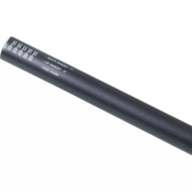 Guidão Hupi Pub Rise 40 Up 5 Back 7 31.8mm x 800mm Grafite ㅤㅤㅤㅤ