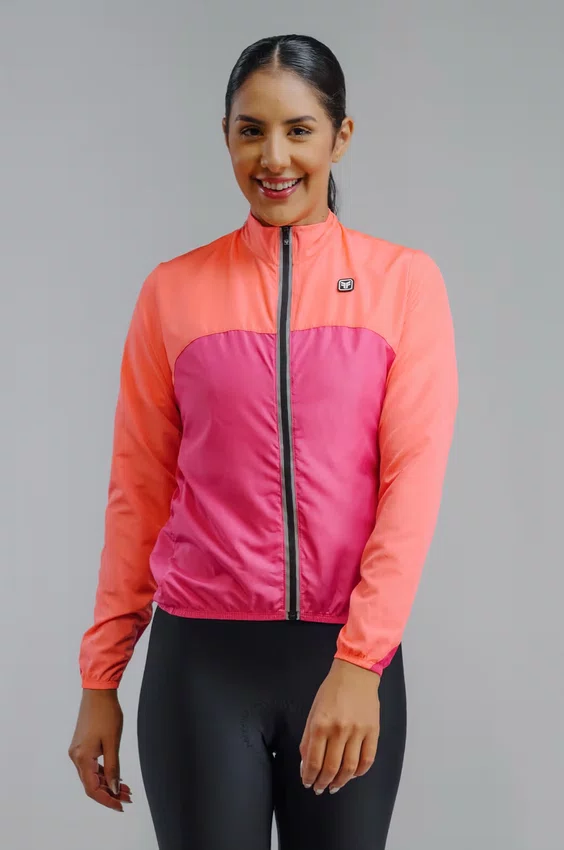 Jaqueta corta vento free force feminina classic izzet rosa/salmão