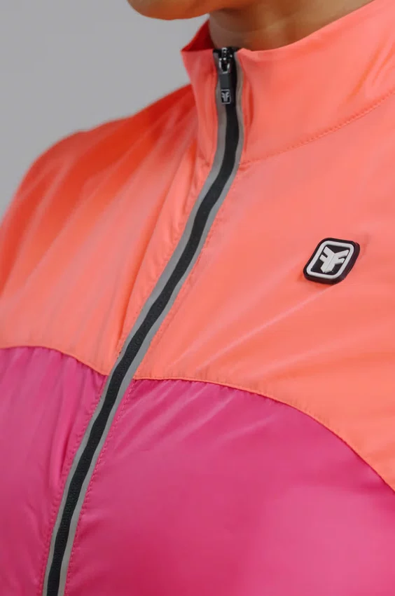 Jaqueta corta vento free force feminina classic izzet rosa/salmão