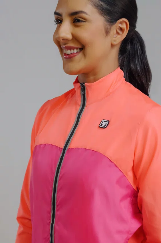 Jaqueta corta vento free force feminina classic izzet rosa/salmão